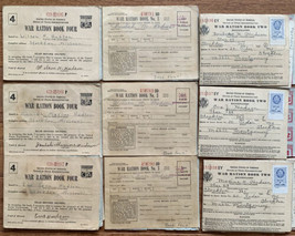 1940s US WWII War Ration Books 2 - 4 Lots Stamps  - £63.71 GBP