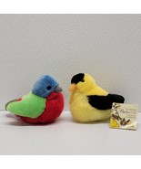 Wild Republic Audubon Bird Plush Set Of 2 - American Goldfinch &amp; Painted... - $20.16 CAD