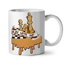 Play Chess With Me NEW White Tea Coffee Mug 11 oz | Wellcoda - £12.33 GBP