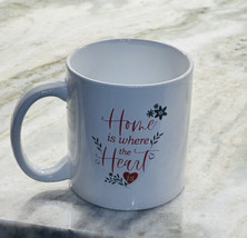 NEW White Ceramic Coffee Tea Mug 12oz &quot;Home is Where the Heart is&quot; - $17.70