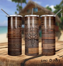 Registered Nurse Faux Wood Stainless Steel Double Walled Tumbler - £23.59 GBP+