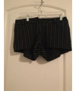 Park Avenue Women&#39;s Juniors Black White Striped Dress Shorts Size 13  - $44.10