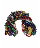 12 Mardi Gras Beads Assorted Shapes Fish Dice Twist  Necklaces 1 dozen - £4.68 GBP