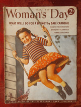 WOMANs DAY May 1939 Booth Tarkington Dorothy Canfield Dale Carnegie Hamlen Hunt - £8.55 GBP