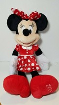 Disney Minnie Mouse Plush Doll 2016 Polka Dot Dress Red Shoes 20in Stuff... - $14.80