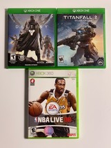 Xbox ONE- Destiny- Titanfall 2 -XBOX 360 Nba Live - Lot 3 . - £10.38 GBP