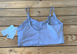 Athleta NWT $54 Women’s Elation V Neck Crop Top Size Large D-DD Lavender R1 - $29.69