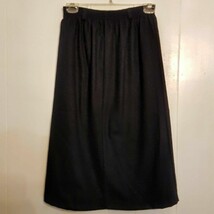 Yolanda Laurente Black Wool Blend Skirt size 9/10 VTG Classic Winter A Line Midi - £22.58 GBP