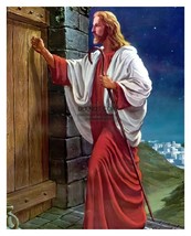 JESUS CHRIST SHEPHARD STANDS KNOCKING ON DOOR CHRISTIAN 8X10 PHOTO - £6.67 GBP