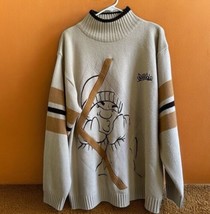 VTG SouthPole Men&#39;s Tan Brown Embroidered Sweater Authentic Size L Stree... - $59.39