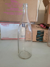 12&quot; Clear Glass Bottle Vase Decorative Cute Water Wine Juice - £6.31 GBP