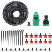 65 ft Flower Pot Garden Drip Irrigation Self Watering System Micro Drip Hose - £22.55 GBP