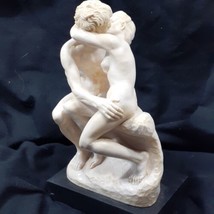 The Kiss Statue Sculpture Art Figure 10.5 &quot; High A Santini On A Black Ba... - $33.62