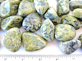 Three Spotted Jade Nephrite 25-30mm Tumbled Stones Healing Crystal Reiki... - $8.90
