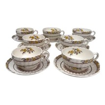 Copeland Spode England Buttercup Cups And Saucers Lot Of 7 Mixed Backstamps - £55.40 GBP