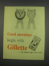 1949 Gillette Razor Blades Ad - Good mornings begin with Gillette - $18.49