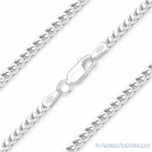 Italy .925 Sterling Silver 2.5mm Arrow Link Franco Chain Men&#39;s Italian Necklace - £72.07 GBP+