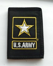 US ARMY MILITARY EMBROIDERED WALLET TRI-FOLD HEAVY DUTY HOOK - £7.53 GBP