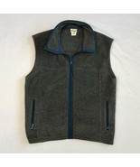 Vintage LL Bean Gray Zip Fleece Vest Script Logo Mens Size Large USA Made  - €25,75 EUR