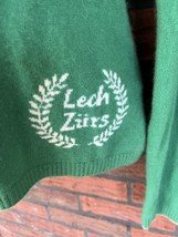 FRC Cashmere Sweater Medium Green Long Sleeve V-Neck Lech Zurs Pullover ... - $38.00