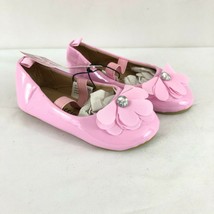 Chatties Toddler Girls Ballet Flats Slip On Faux Leather Mary Jane Pink Size 5/6 - £6.15 GBP
