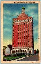 Claridge Hotel Atlantic City New Jersey NJ Linen Postcard I5 - £2.30 GBP