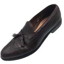 SH27 Allen Edmonds Manchester 11.5B Burgundy Brown Leather Tassel Loafer... - $30.47