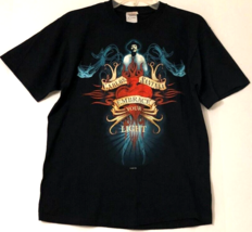 Carlos Santana Embrace Your Light 2005 Concert Double Sided Black T-Shirt M - £19.72 GBP