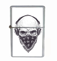 Street Skull Bandana Rs1 Flip Top Oil Lighter Wind Resistant - £11.86 GBP