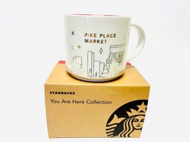 Starbucks You are Here Pike Place Market Christmas Gold Coffee City Mug 14 Oz - £185.93 GBP