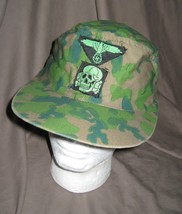 German ww2 Waffen ss reproduction Camouflage Reversible Spring Camo cap Sz 58 - £47.08 GBP