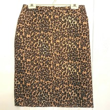 Animal Print Pencil SKIRT East 5th size 10 Knee Length Fly Front with Ba... - $23.75