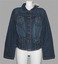 For Joseph Fade Blue 2-Pocket Soft Denim Straight Body Cuffs Jacket Wm&#39;s... - $29.99