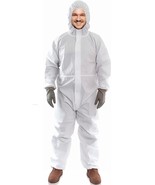 Disposable X-Large Coveralls with Hood - Pack of 25 Microporous Lab Suit... - $145.67