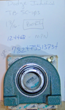New DODGE 124468 TB-SC-103 Tapped Base 2 Hole Pillow Block Bearing 1-3/1... - $131.00