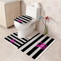 3Pcs/set Victoria&#39;s_Secret 10 Bathroom Toliet Mat Set Anti Slip Bath Mat... - £26.19 GBP+