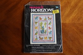 Monarch Horizons Cross Stitch Southwest Menagerie Coyote Cactus Donkey D... - £7.61 GBP