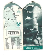 Vintage Marineland of Florida Travel Fold-Out Pamphlet - £7.10 GBP