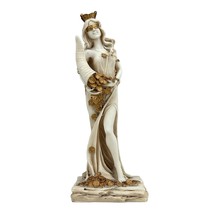 Goddess Fortune Tyche Luck Fortuna Statue Sculpture Figure Grey Patina 11.53in - £51.58 GBP