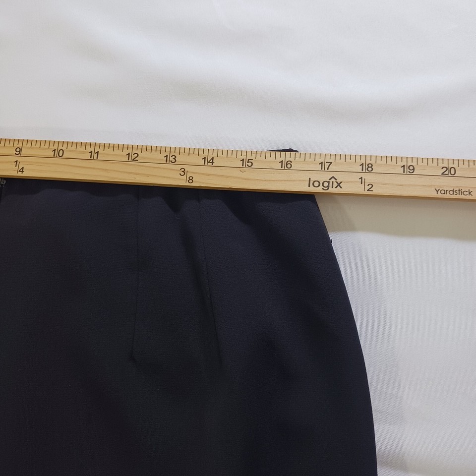Norton McNaughton Back Zipper & Slit Women's Black A-Line Skirt Size 14 Waist 33 Item image 10