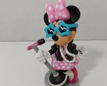 Disney Minnie Mouse rock star figure pink polka dot dress blue star glas... - $10.39