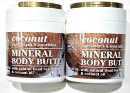 2 Pack Dead Sea Collection Coconut Mineral Body Butter 16.9oz - £20.53 GBP
