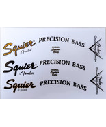 16 - Squier Precision bass by Fender 3x LOGO STICKER Wave - $8.22 CAD