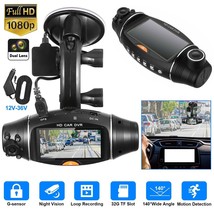 Dual Lens Car DVR Vehicle Dash Camera Video Recorder GPS G-sensor Night ... - $93.99
