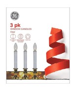 GE 2127396 3 PACK OF WINDOW CANDLES INDOOR BATTERY-OPERATED CLEAR BULB -... - $12.97 CAD