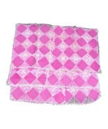 Vintage Cottagecore Victorian Pink w/ Lace Square Pillowcases Set 6 18” ... - £43.79 GBP