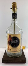 Sailor Jerry 1.75L Large Liquor Bottle Table Lamp Light Wood Base Bar Lounge - £43.90 GBP