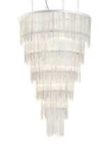 Large Round Crystal Selenite Waterfall 8 Sets Chandelier 68&quot; - £19,983.89 GBP