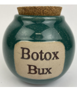 Muddy Waters &quot; BOTOX BUX &quot; Jar Piggy Bank Ceramic Pottery Stoneware Cork... - £13.22 GBP