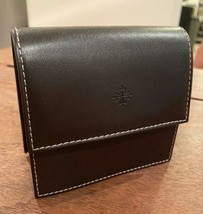 Original Patek Philippe Dark Brown Leather Travel Watch Bags Printed Cas... - £98.05 GBP